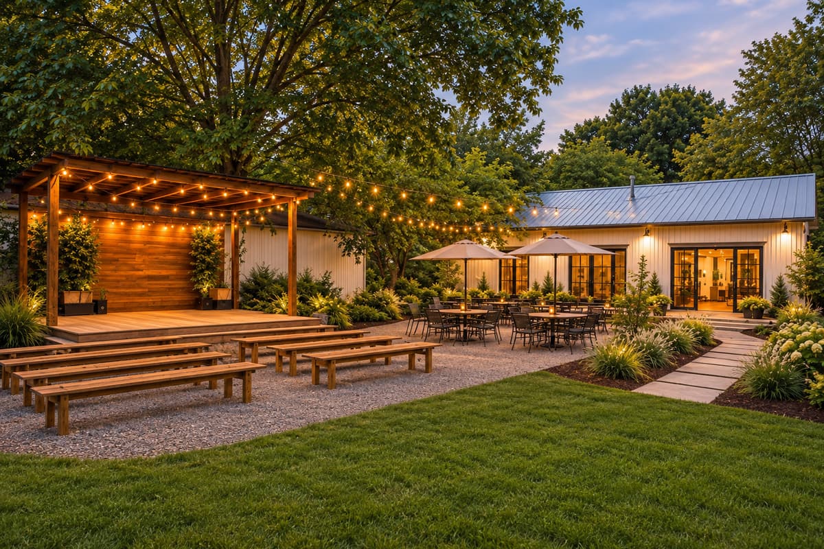 Courtyard & Patio after renovation
