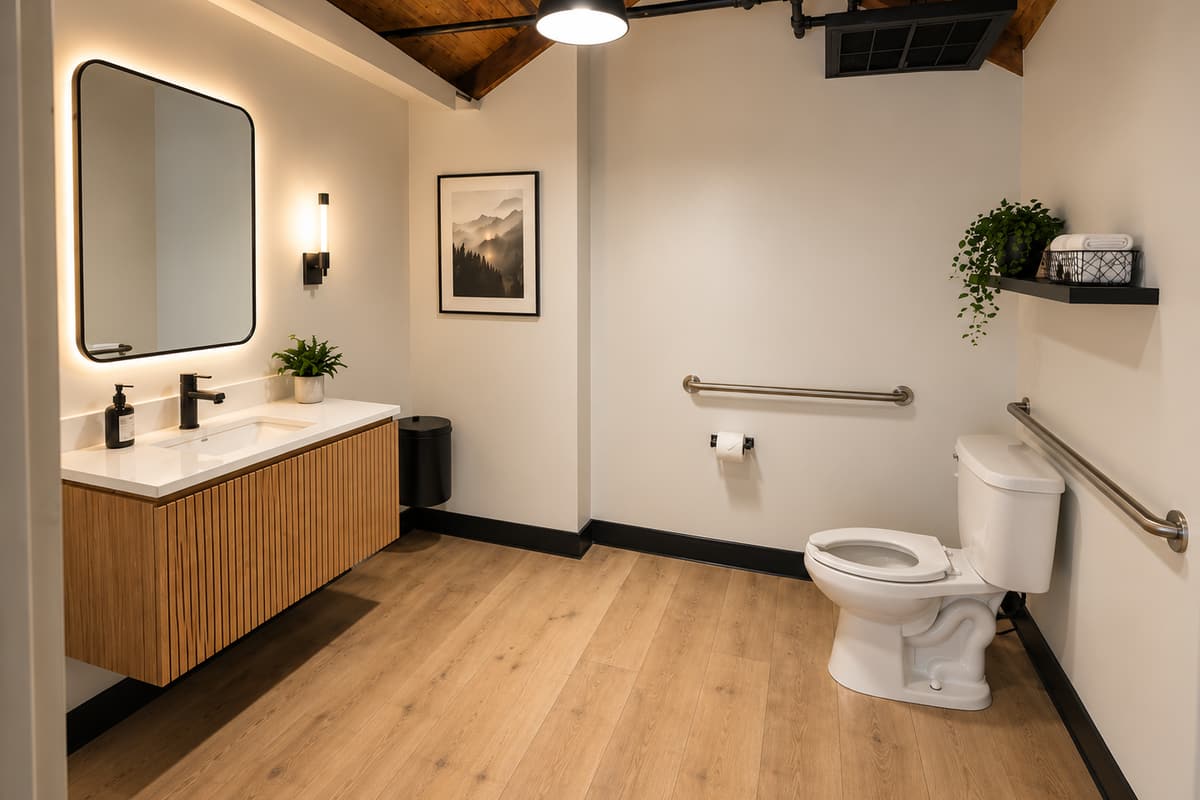 Restroom after renovation